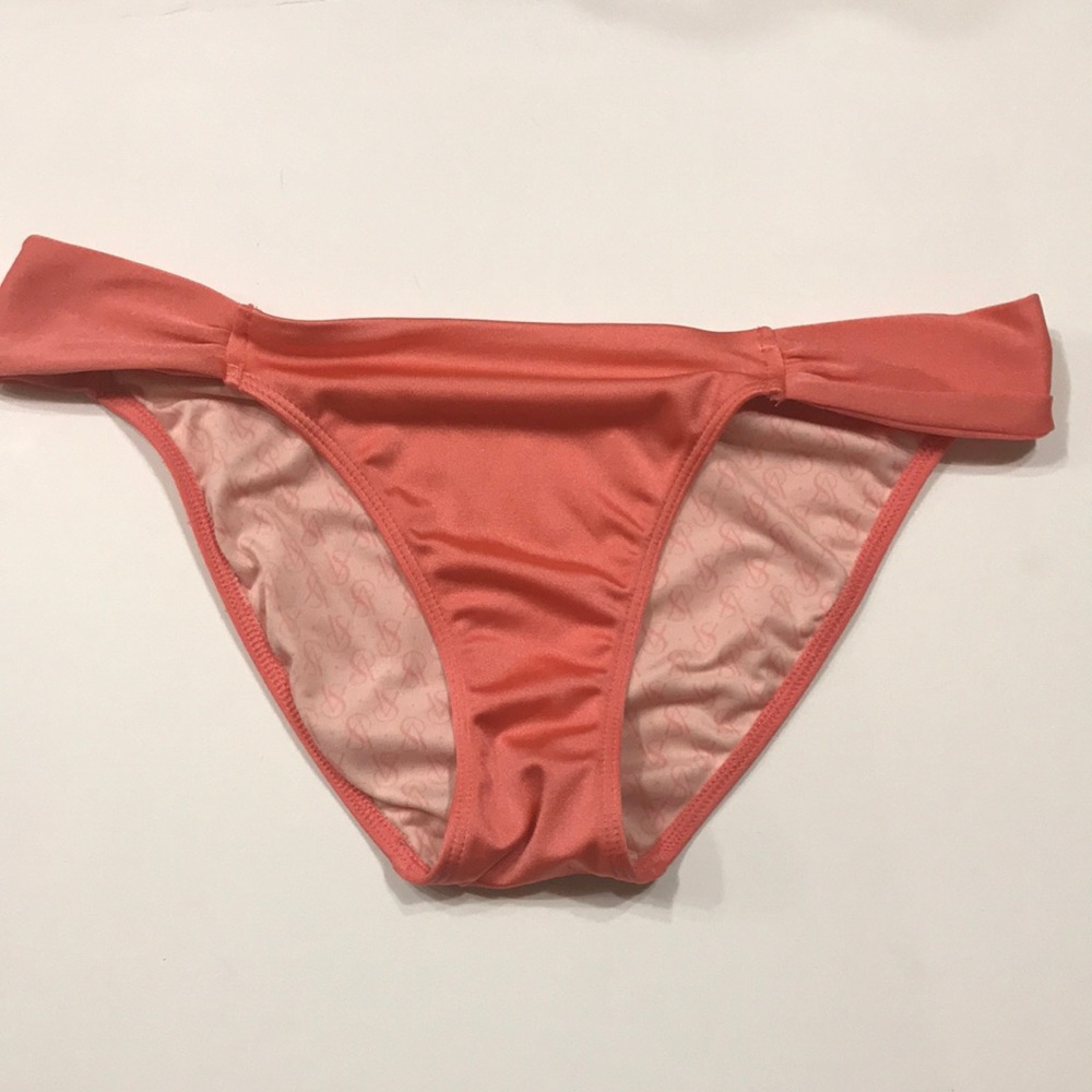 VS Ruched Side Bikini Coral Blossom Small